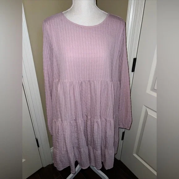 chinese dress ladies SHEIN Modely Women's Solid Color Simple Daily Long Sleeve Dress Party |  Dress main image 0